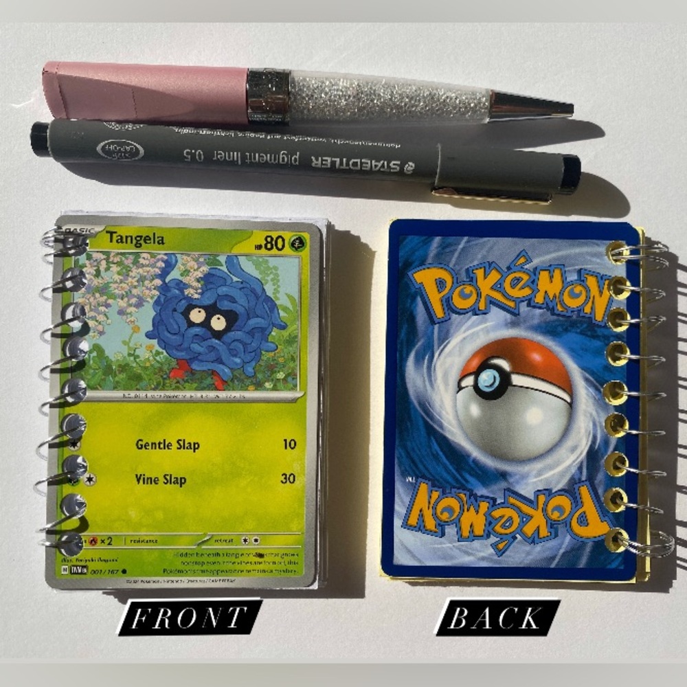 CUSTOM✨ Pokémon TCG, Mini 50pg. Notebook/Sketch Book *Tangela 001/167* handmade!